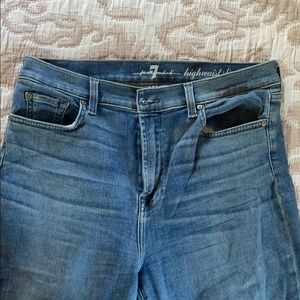 7 for all mankind high waisted slim kick jeans